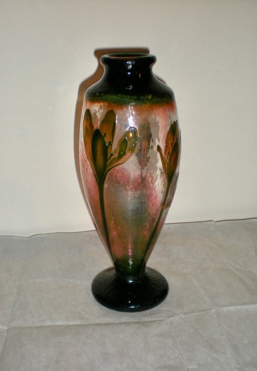 Crocus- Vaso art nouveau Daum Nancy-photo-2