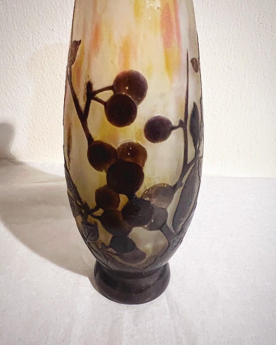 Vaso art nouveau Daum Nancy ( plaquettes) -photo-2