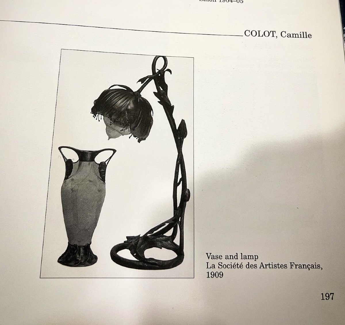 Lampe Fleur - Lampada art nouveau Camille Colot -photo-4