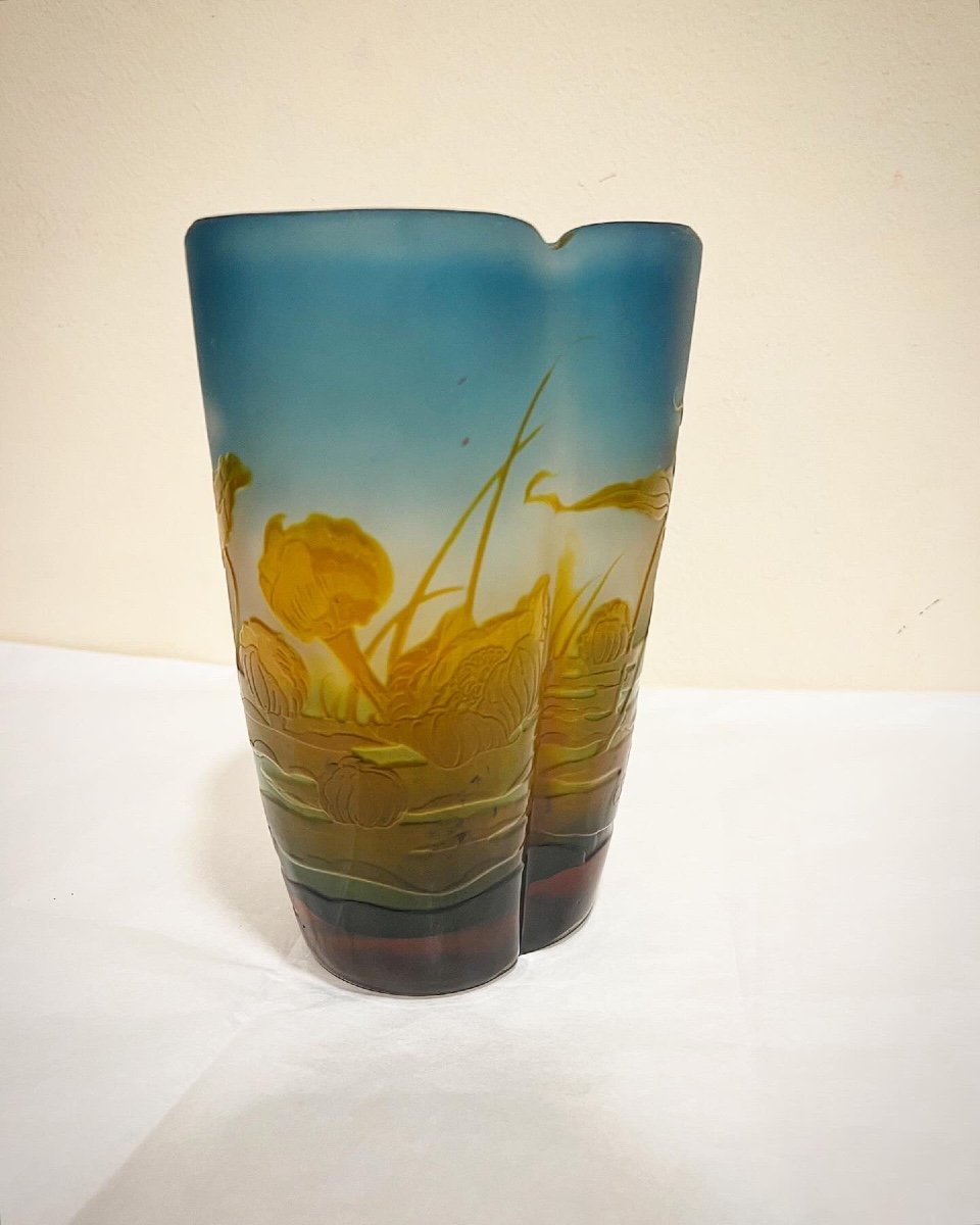 Vegetazione acquatica- Vaso art nouveau Galle -photo-2