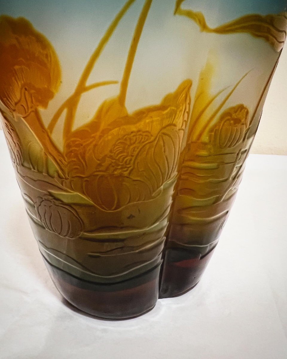 Vegetazione acquatica- Vaso art nouveau Galle -photo-3