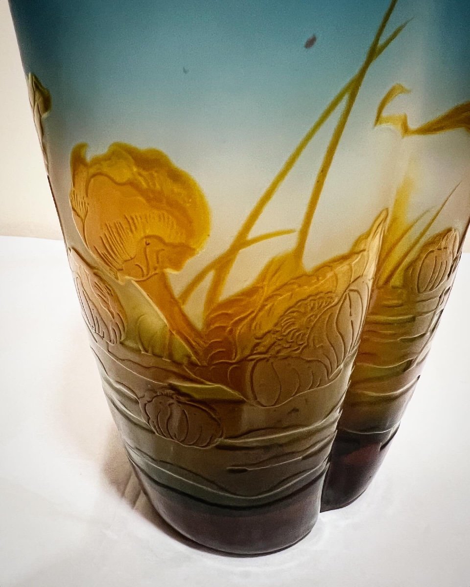 Vegetazione acquatica- Vaso art nouveau Galle -photo-4