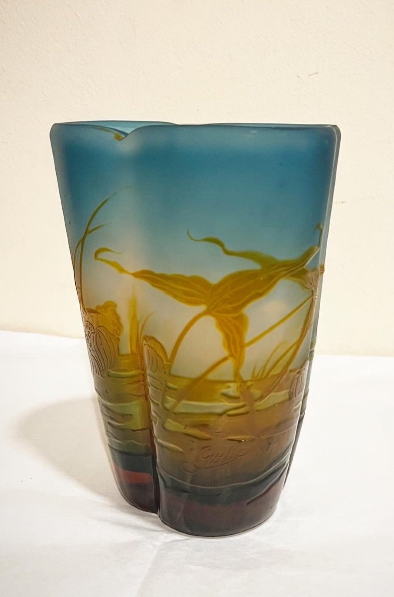 Vegetazione acquatica- Vaso art nouveau Galle 