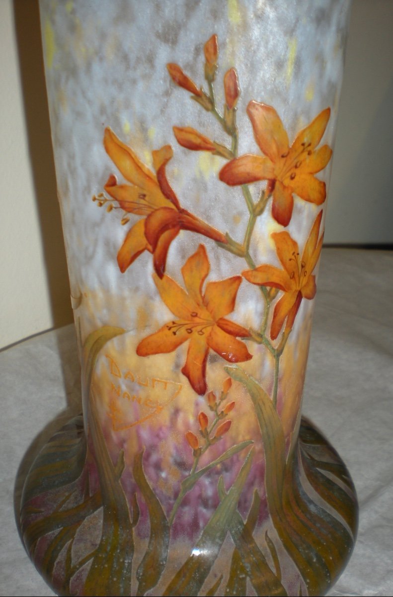 Montbretia- Vaso art nouveau Daum Nancy-photo-1