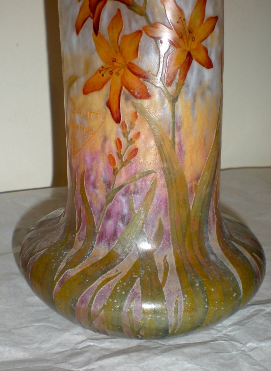 Montbretia- Vaso art nouveau Daum Nancy-photo-2