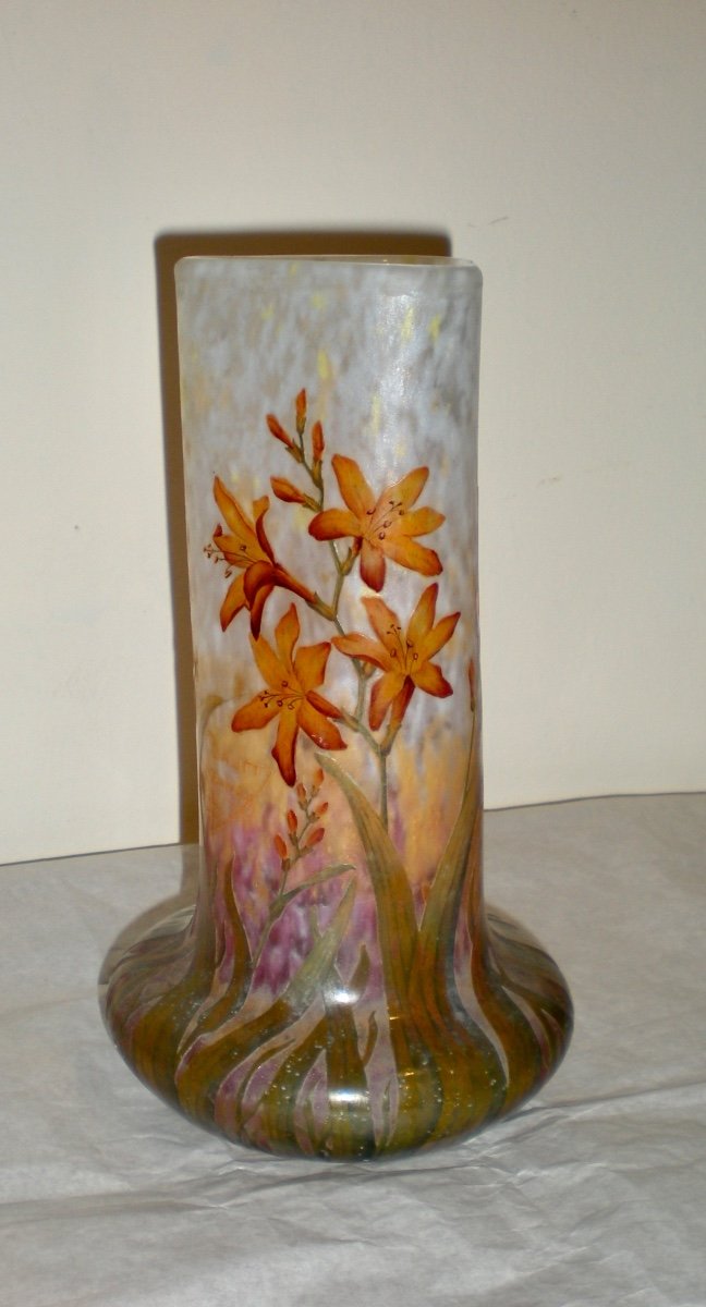 Montbretia- Vaso art nouveau Daum Nancy