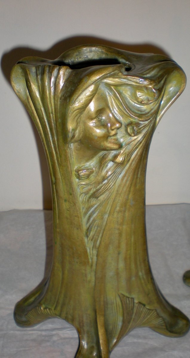 L'heure s'envole- Orologio e vasi art nouveau Flora-photo-5