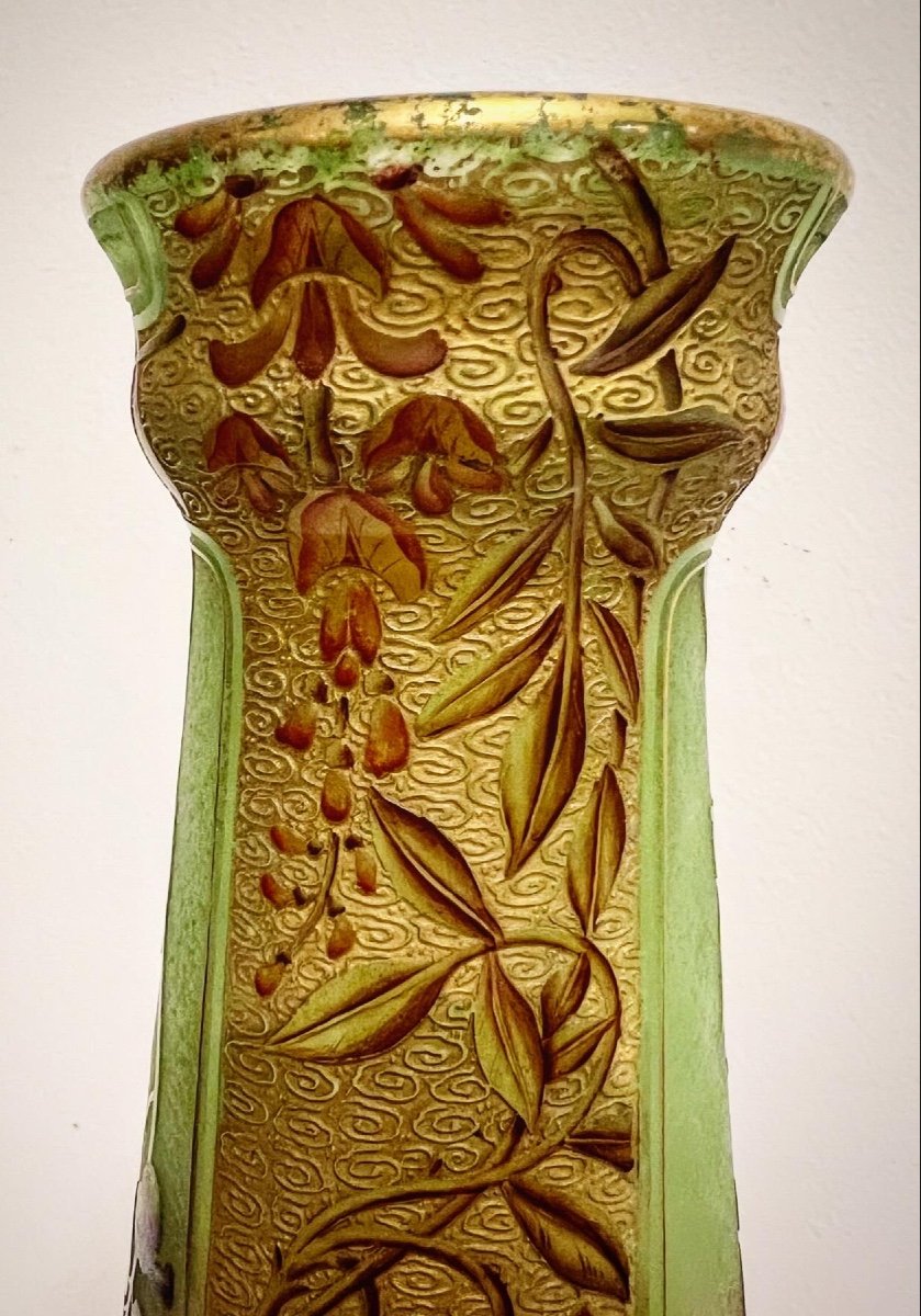 Glicine - Vaso art nouveau Daum Nancy -photo-2