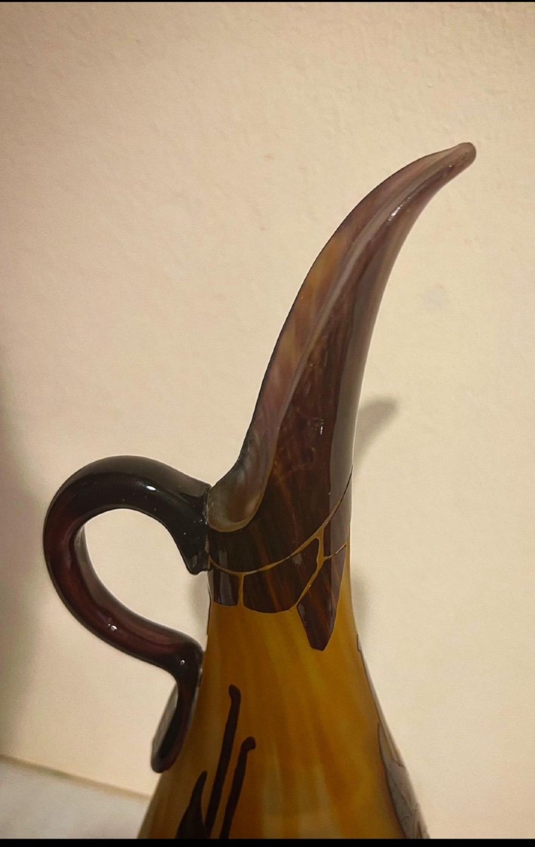 Lauriers - Pichet art dèco Le Verre Français -photo-3