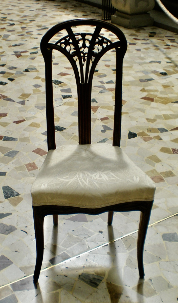 Clematide- Poltrona e sedia art nouveau Majorelle-photo-4