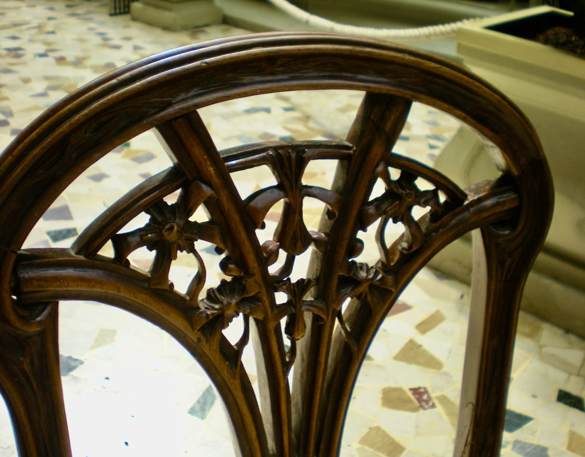 Clematide- Poltrona e sedia art nouveau Majorelle-photo-1