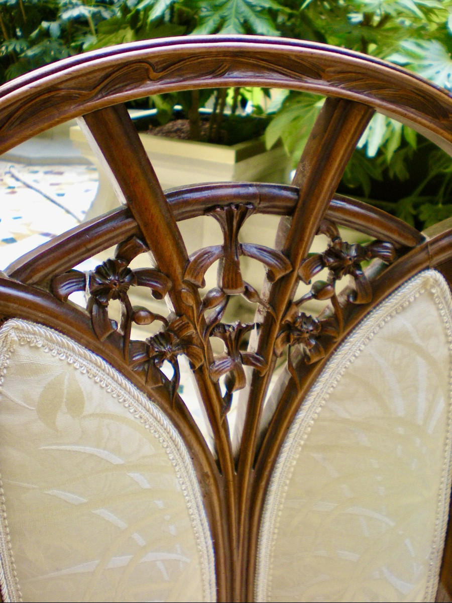 Clematide- Poltrona e sedia art nouveau Majorelle-photo-4