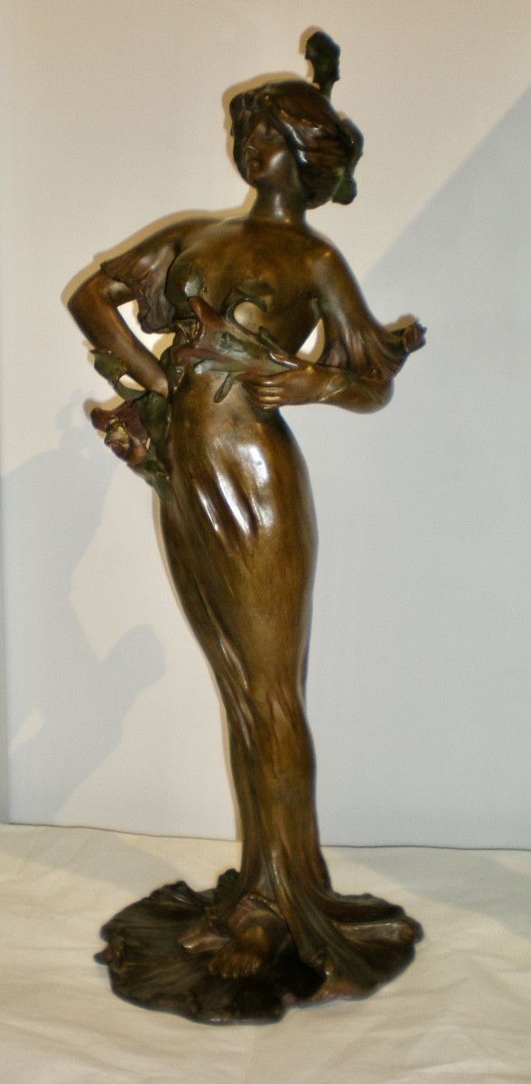 Flora- Scultura art nouveau Lucien Alliot-photo-2