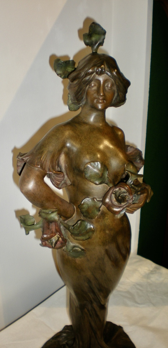 Flora- Scultura art nouveau Lucien Alliot-photo-1