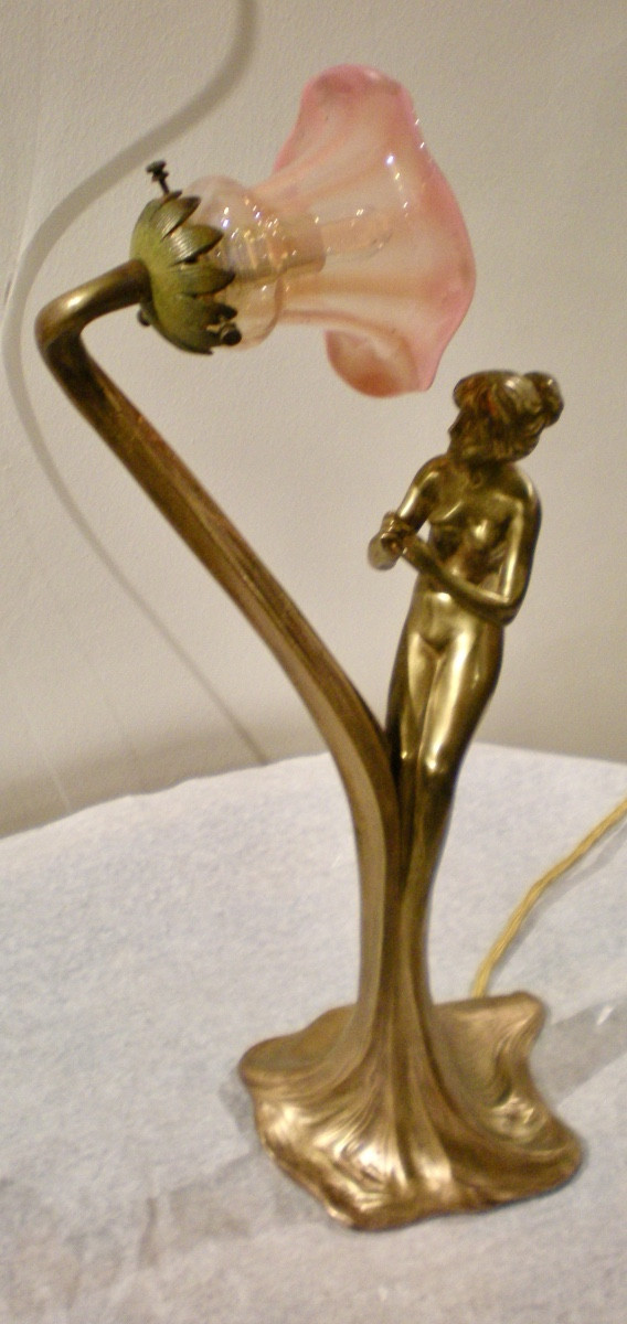 Lampada / scultura art nouveau-photo-2