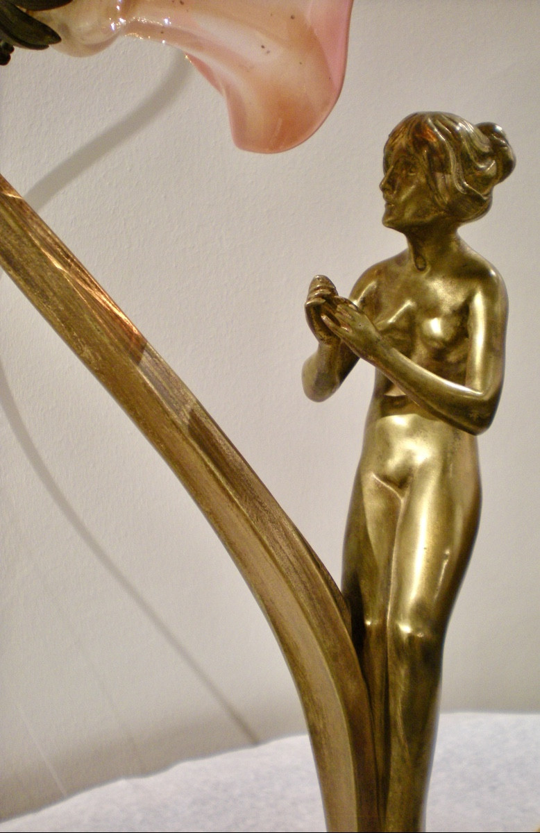 Lampada / scultura art nouveau-photo-4