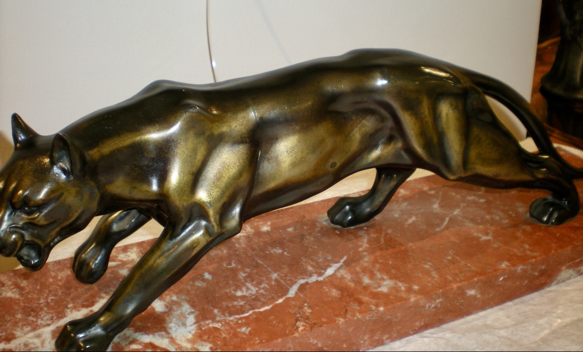 Pantera- Scultura art déco-photo-1