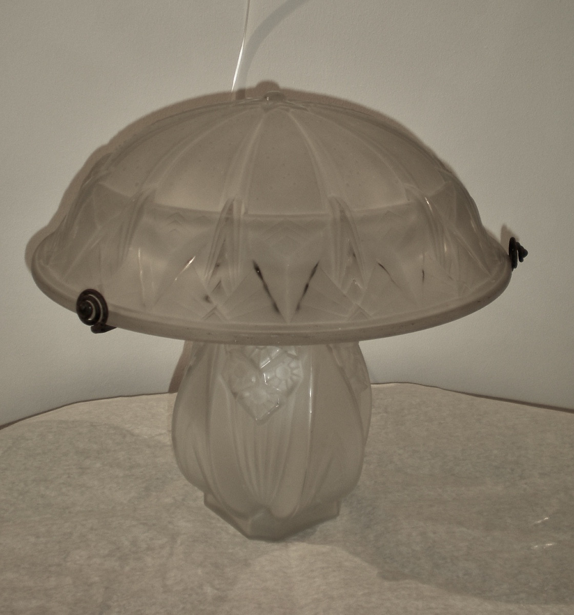 Lampada a fungo art déco Muller Freres Luneville-photo-2