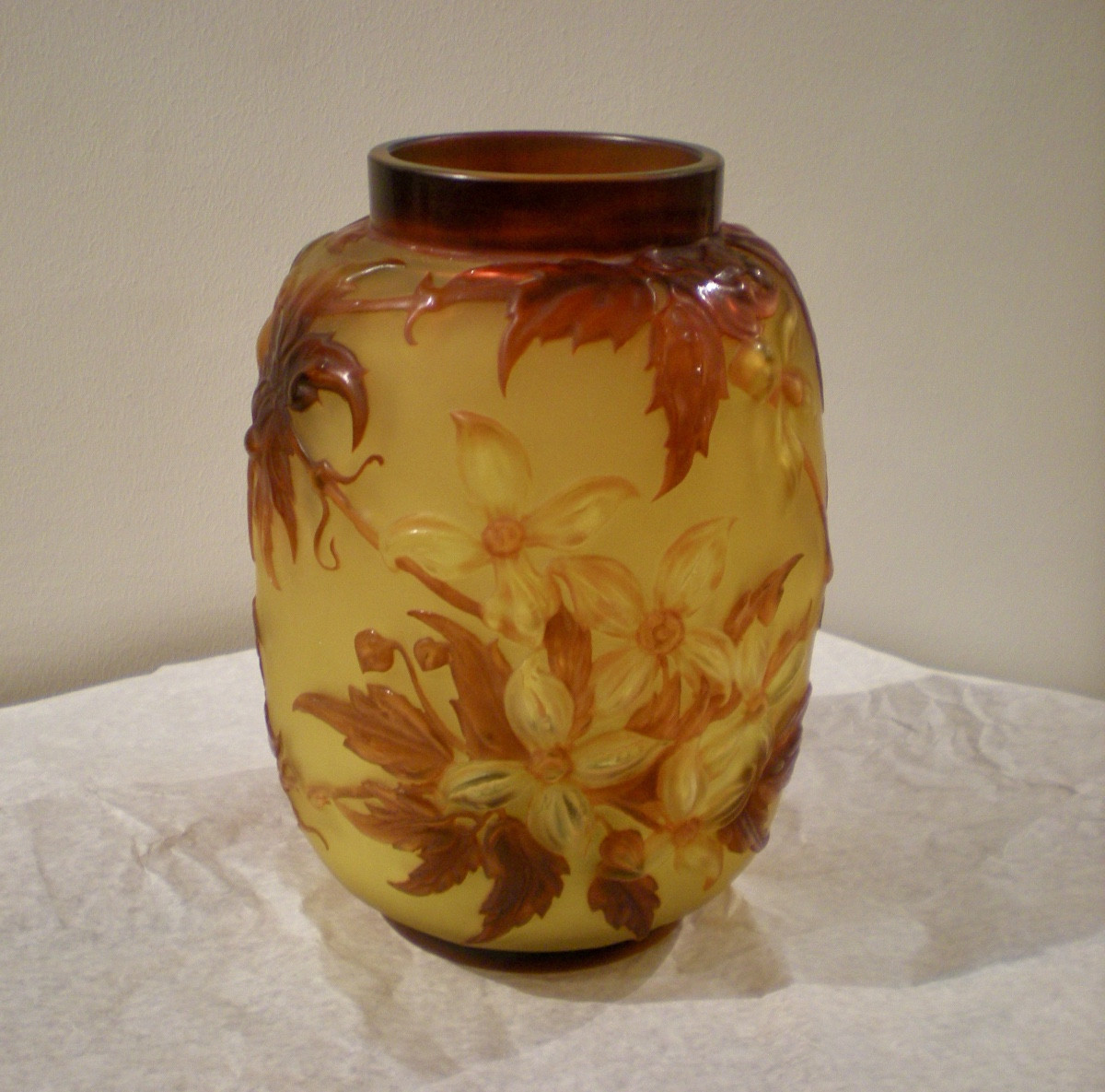 Clematide- Vaso art déco Gallé soufflé-photo-3