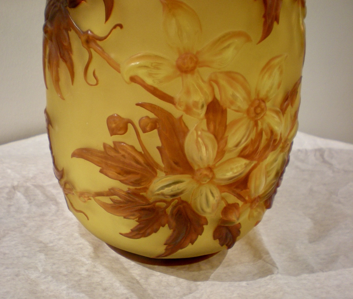 Clematide- Vaso art déco Gallé soufflé-photo-2