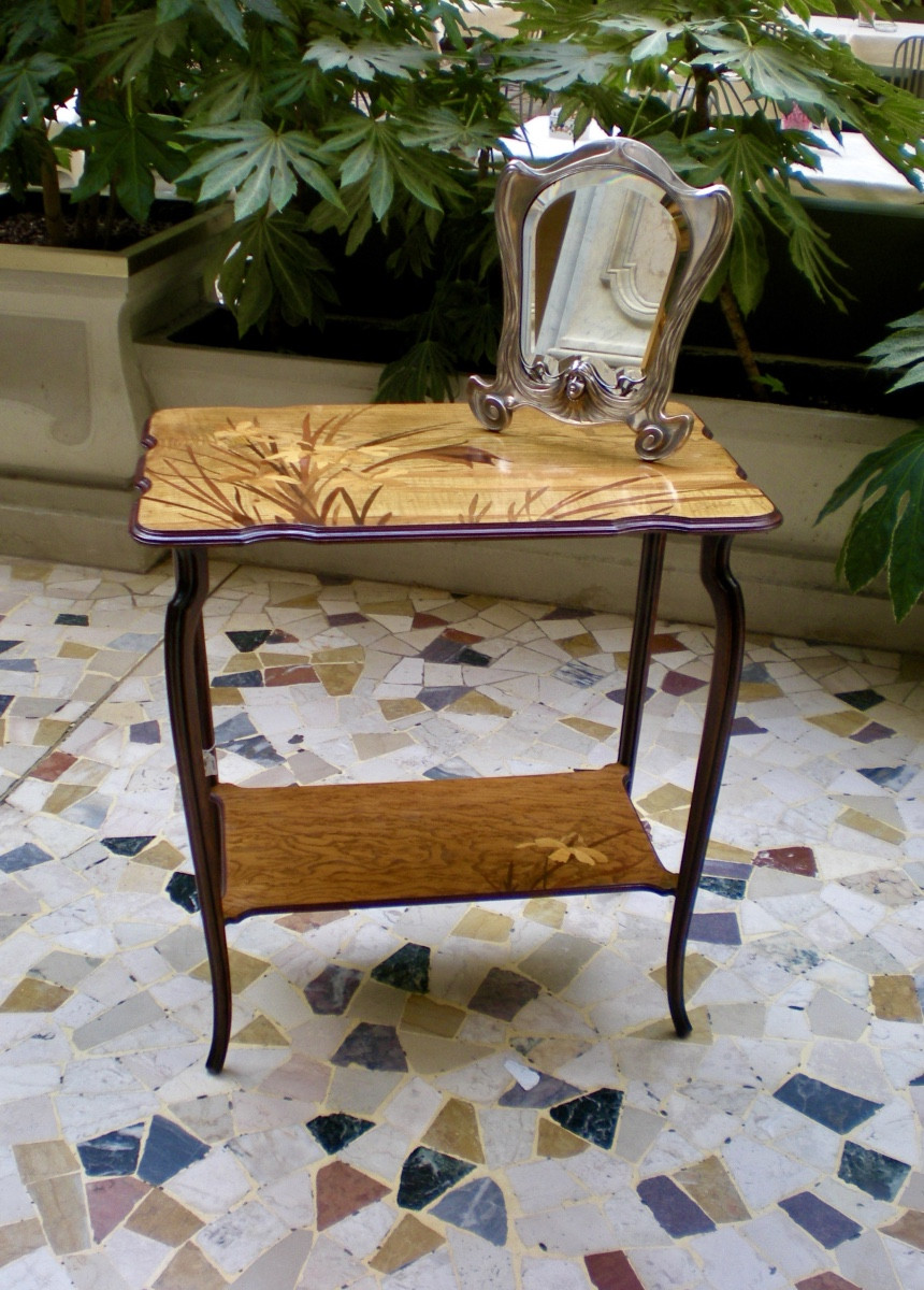 Narcisi- Tavolino art nouveau Gallé-photo-2
