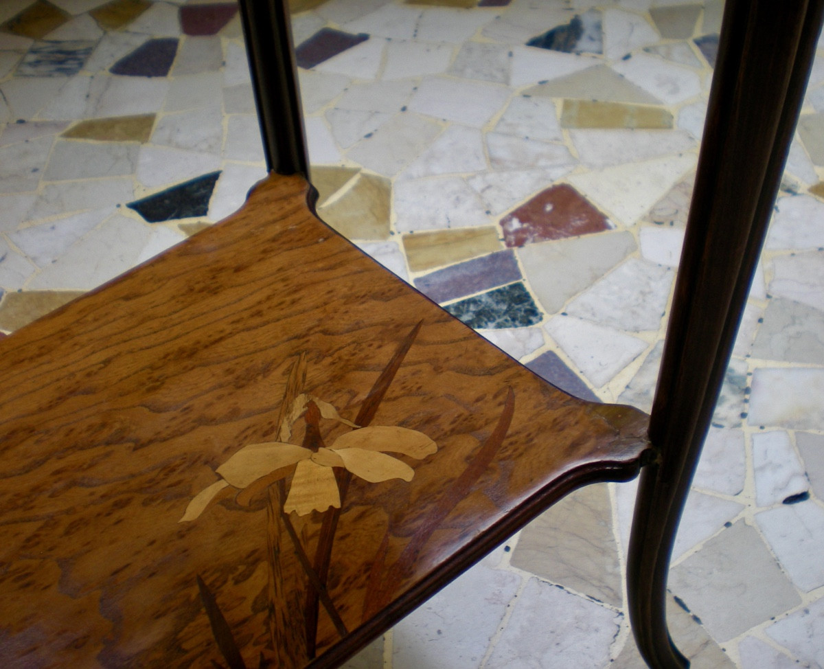 Narcisi- Tavolino art nouveau Gallé-photo-3