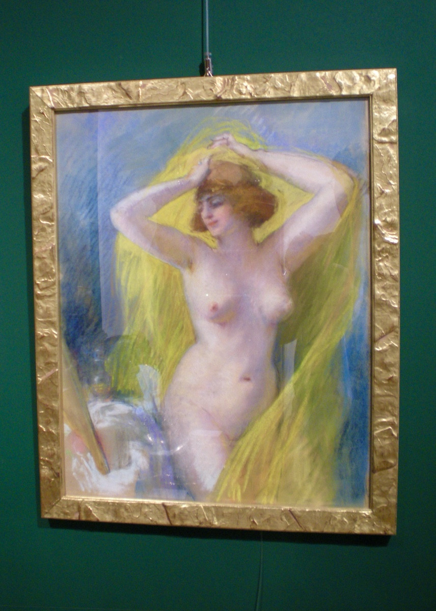 Il velo- Pastello art nouveau