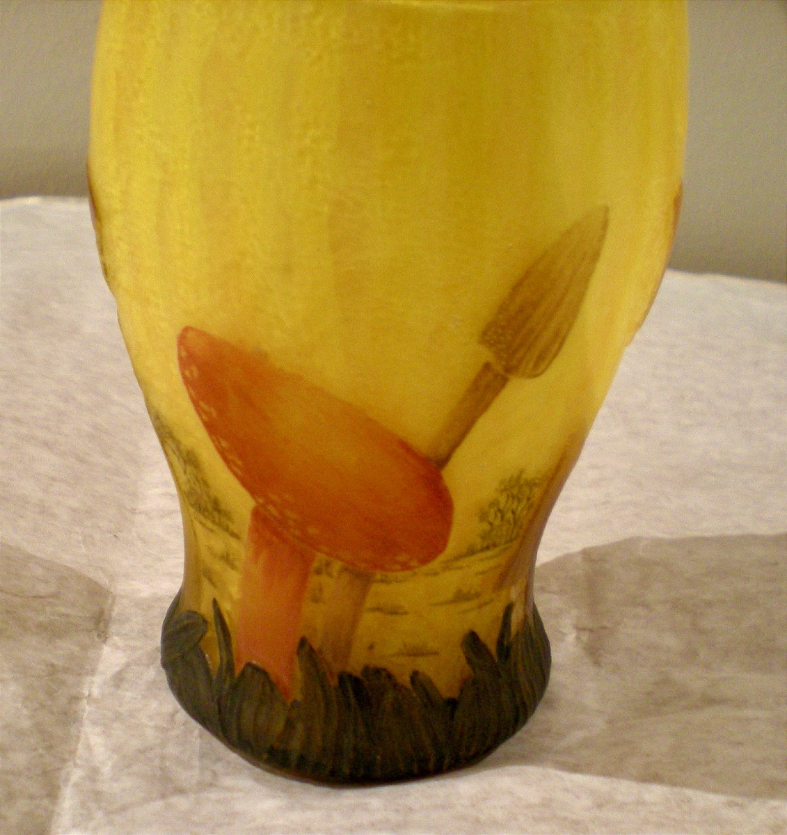 Funghi- Vaso art nouveau Daum Nancy-photo-4