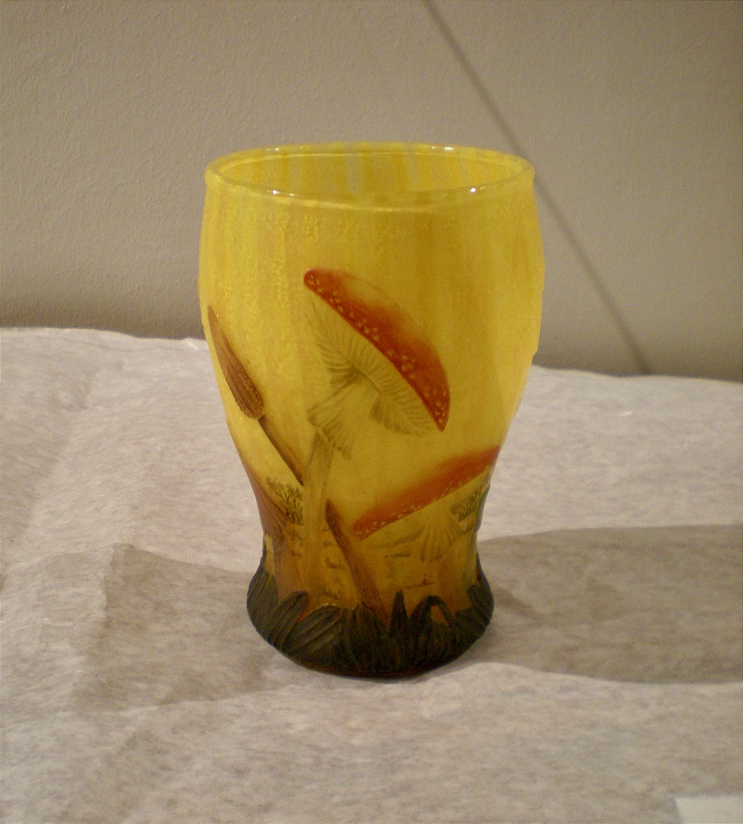 Funghi- Vaso art nouveau Daum Nancy-photo-3