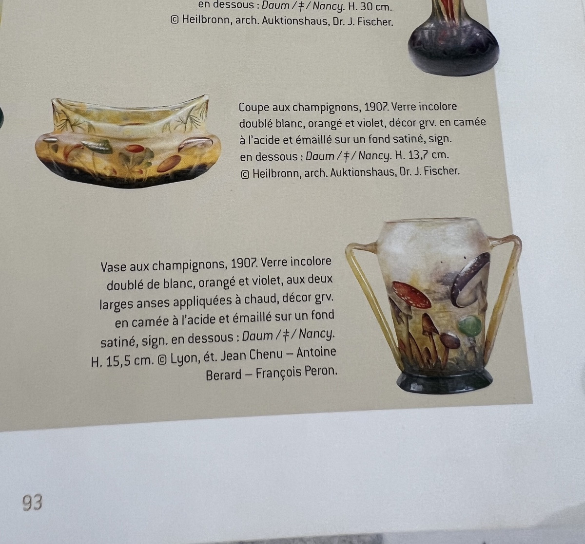 Funghi- Vaso art nouveau Daum Nancy-photo-4