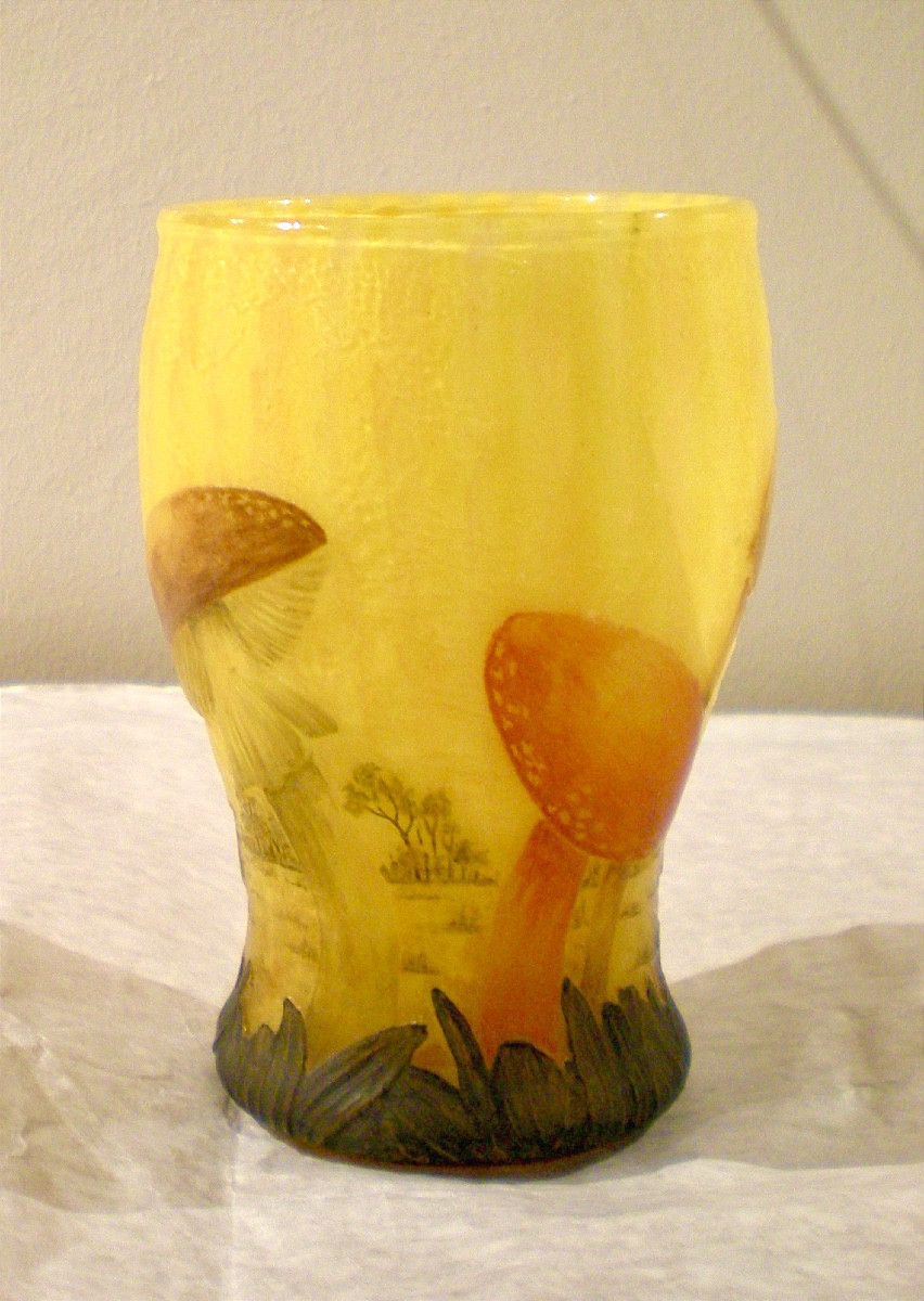 Funghi- Vaso art nouveau Daum Nancy