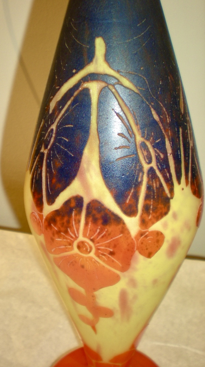 Begonias- Vaso art déco "diablo" Le Verre Français-photo-3