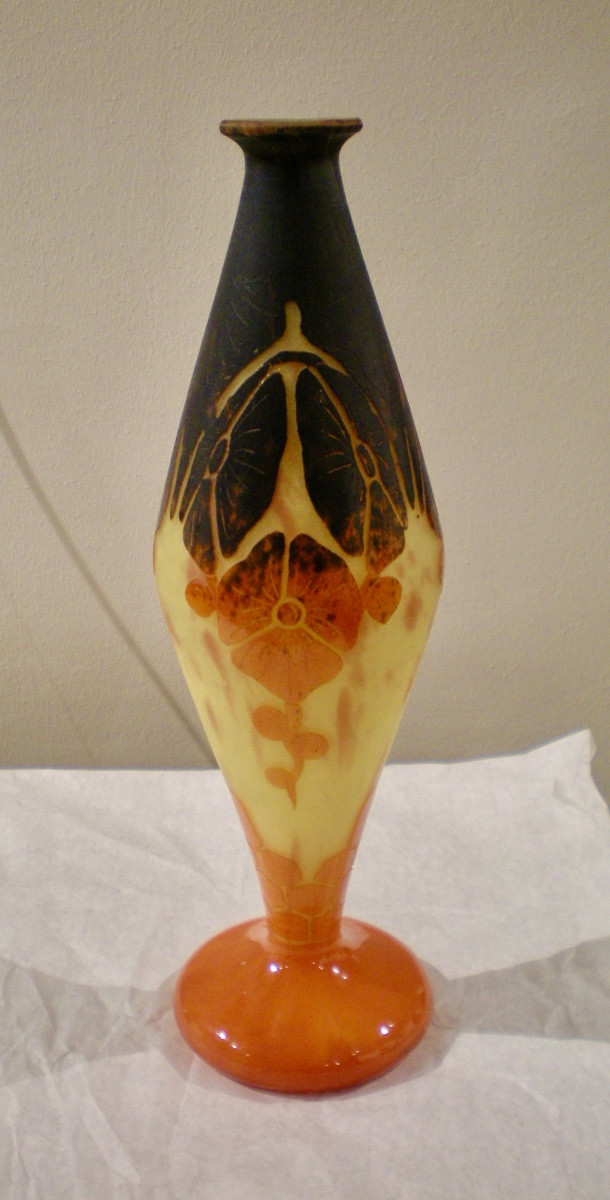 Begonias- Vaso art déco "diablo" Le Verre Français