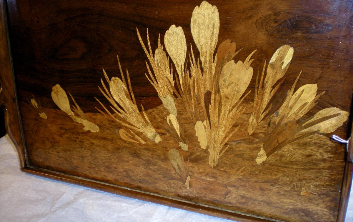 Croco- Vassoio art nouveau Gallé-photo-1