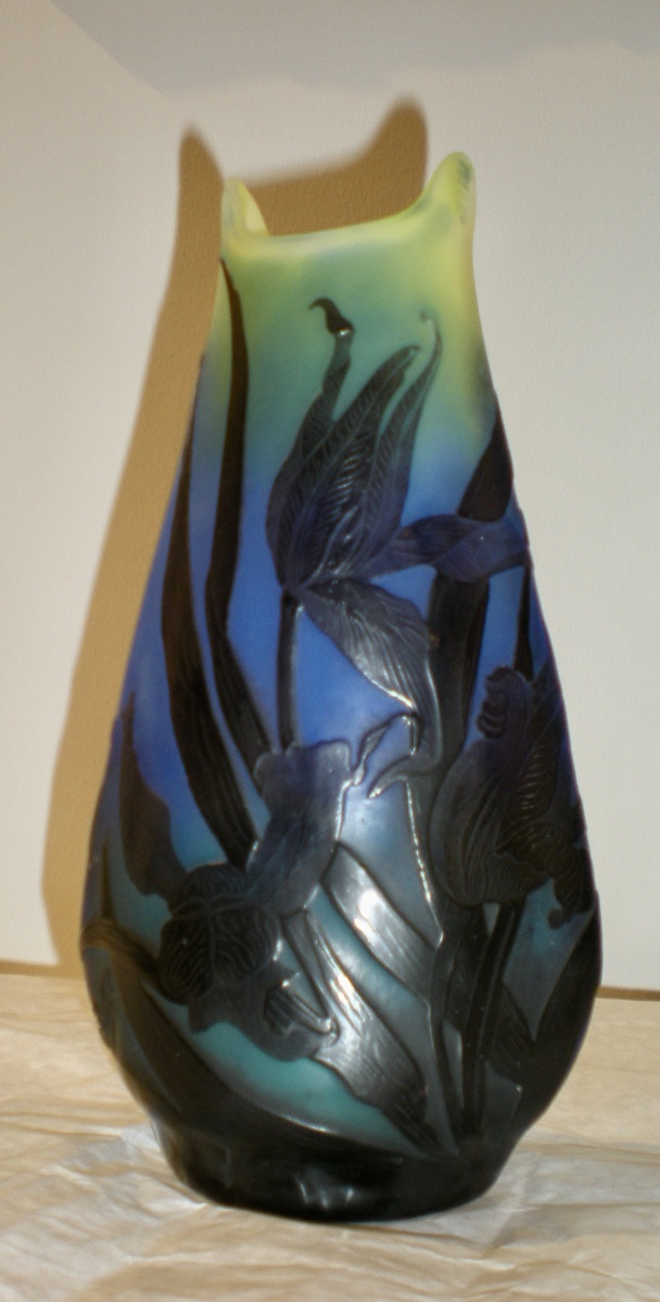 Tulipani perroquet- Vaso art nouveau Gallé-photo-2