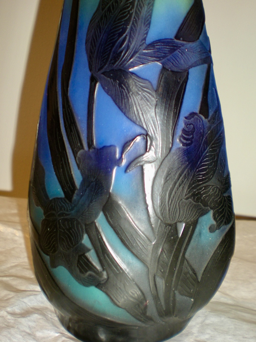 Tulipani perroquet- Vaso art nouveau Gallé-photo-4