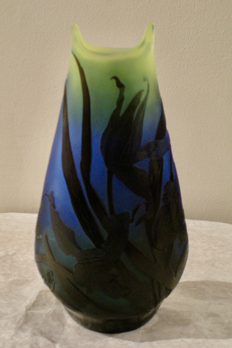 Tulipani perroquet- Vaso art nouveau Gallé-photo-4