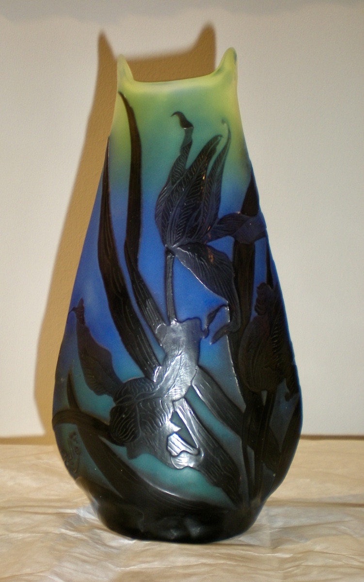 Tulipani perroquet- Vaso art nouveau Gallé