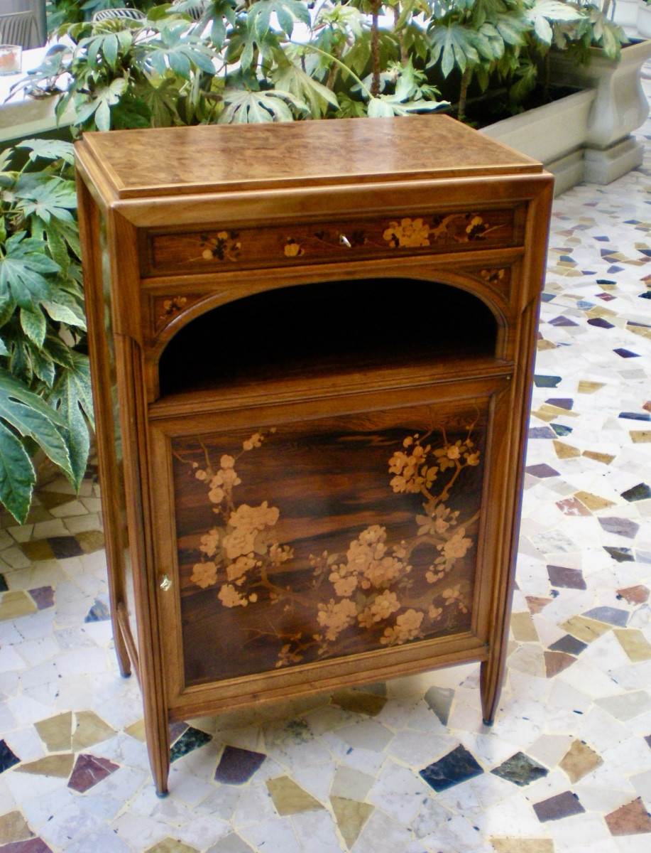 Ciliegio giapponese- Cabinet art nouveau Gallé-photo-3