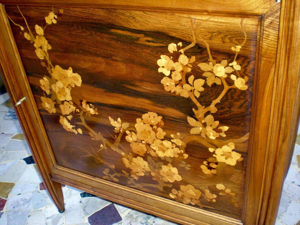 Ciliegio giapponese- Cabinet art nouveau Gallé-photo-2