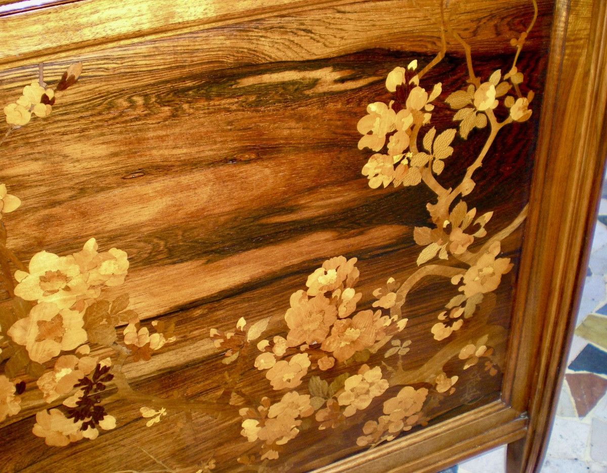 Ciliegio giapponese- Cabinet art nouveau Gallé-photo-3