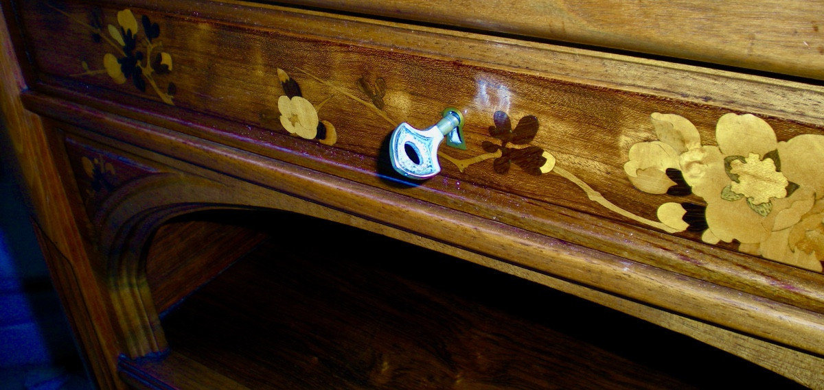 Ciliegio giapponese- Cabinet art nouveau Gallé-photo-5