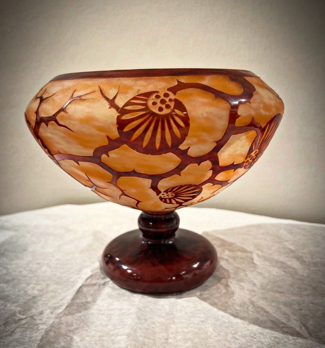 Epinettes - Coppa art déco Le Verre Français 