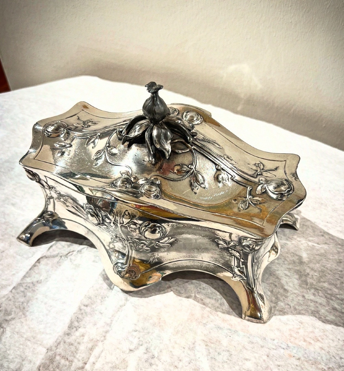 Rose - Cofanetto portagioie art nouveau W.M.F. -photo-2