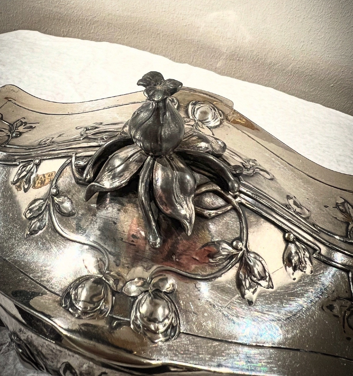 Rose - Cofanetto portagioie art nouveau W.M.F. -photo-4