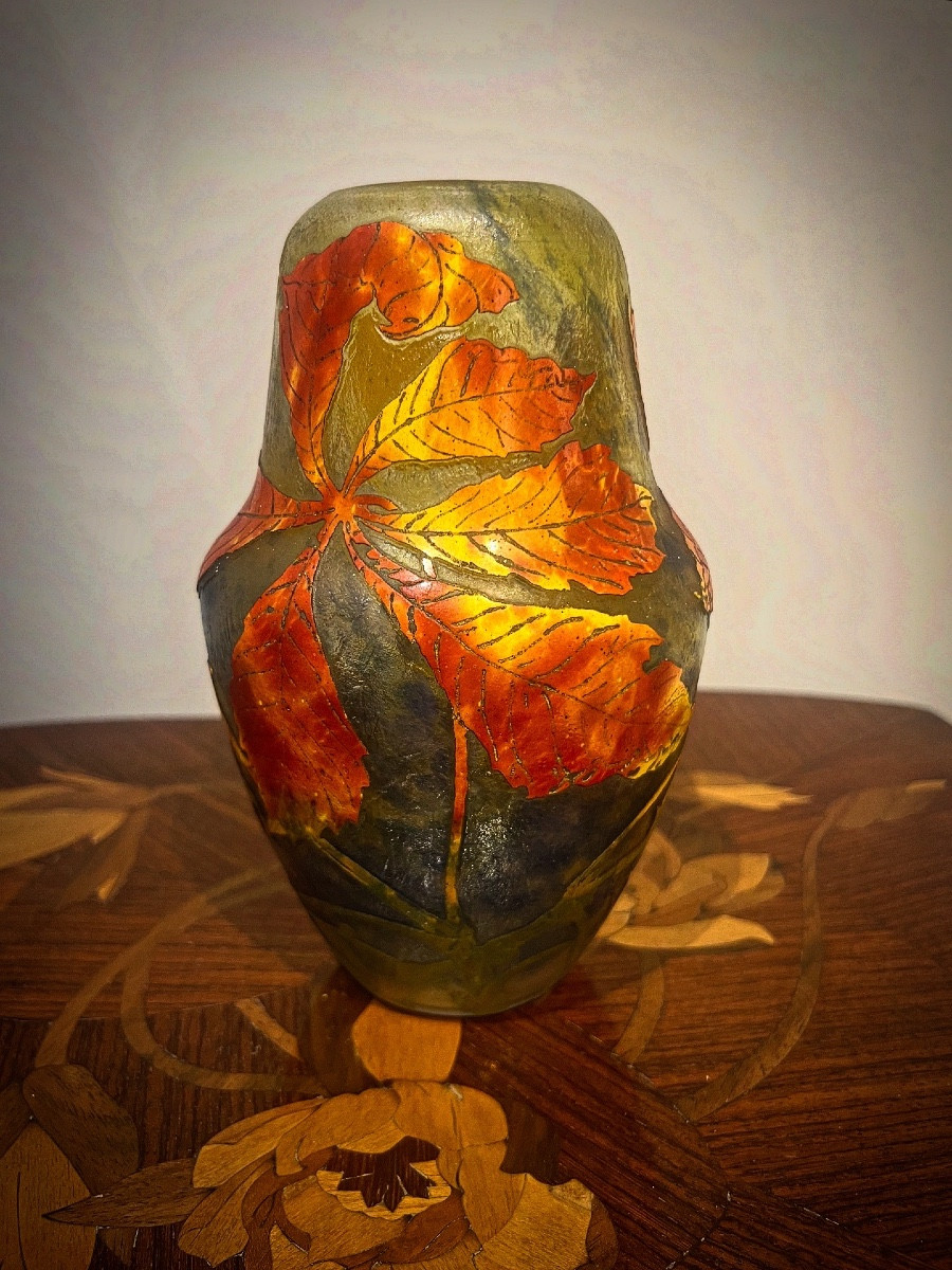 Ippocastano- Vaso art nouveau  Daum Nancy -photo-4