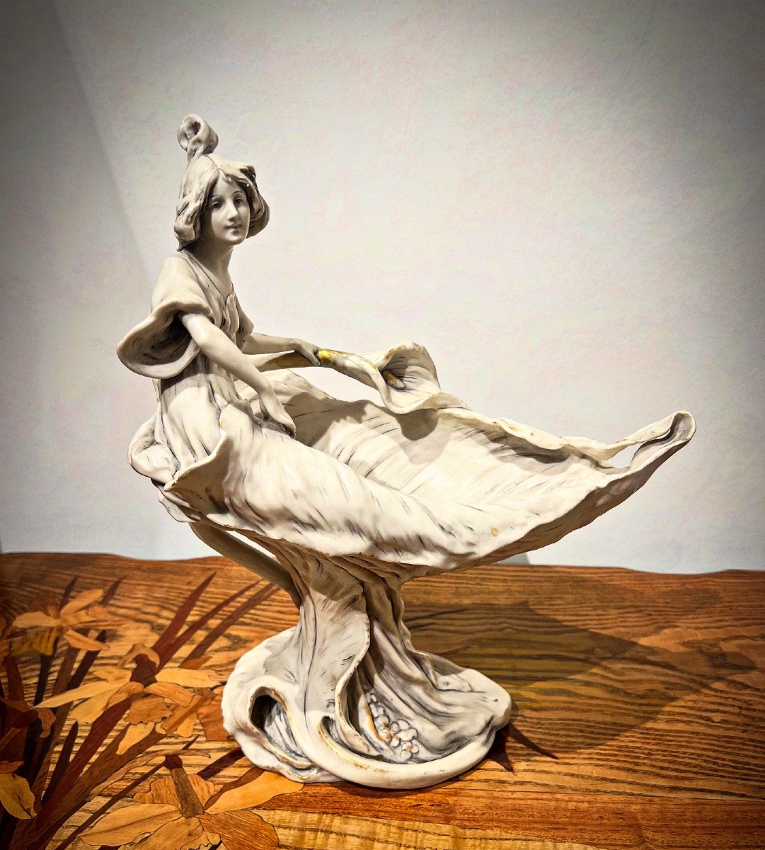 Calla - Vide poches / scultura art nouveau Royal Dux -photo-2