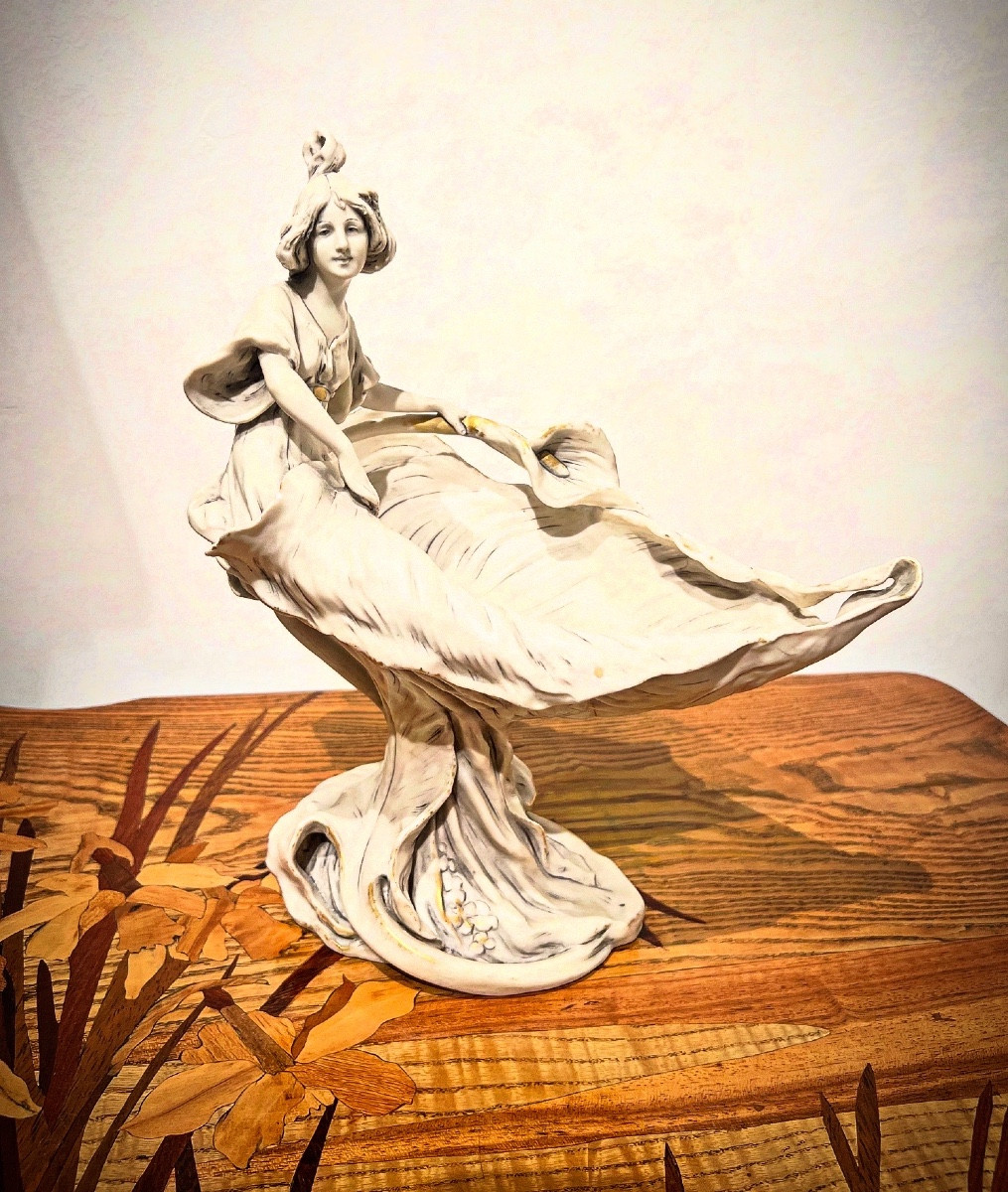 Calla - Vide poches / scultura art nouveau Royal Dux 
