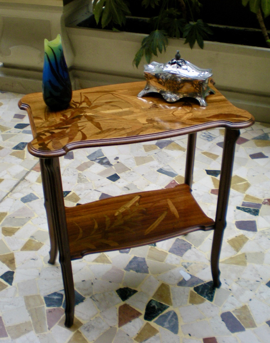 Farfalla- Tavolino art nouveau Gallé-photo-2