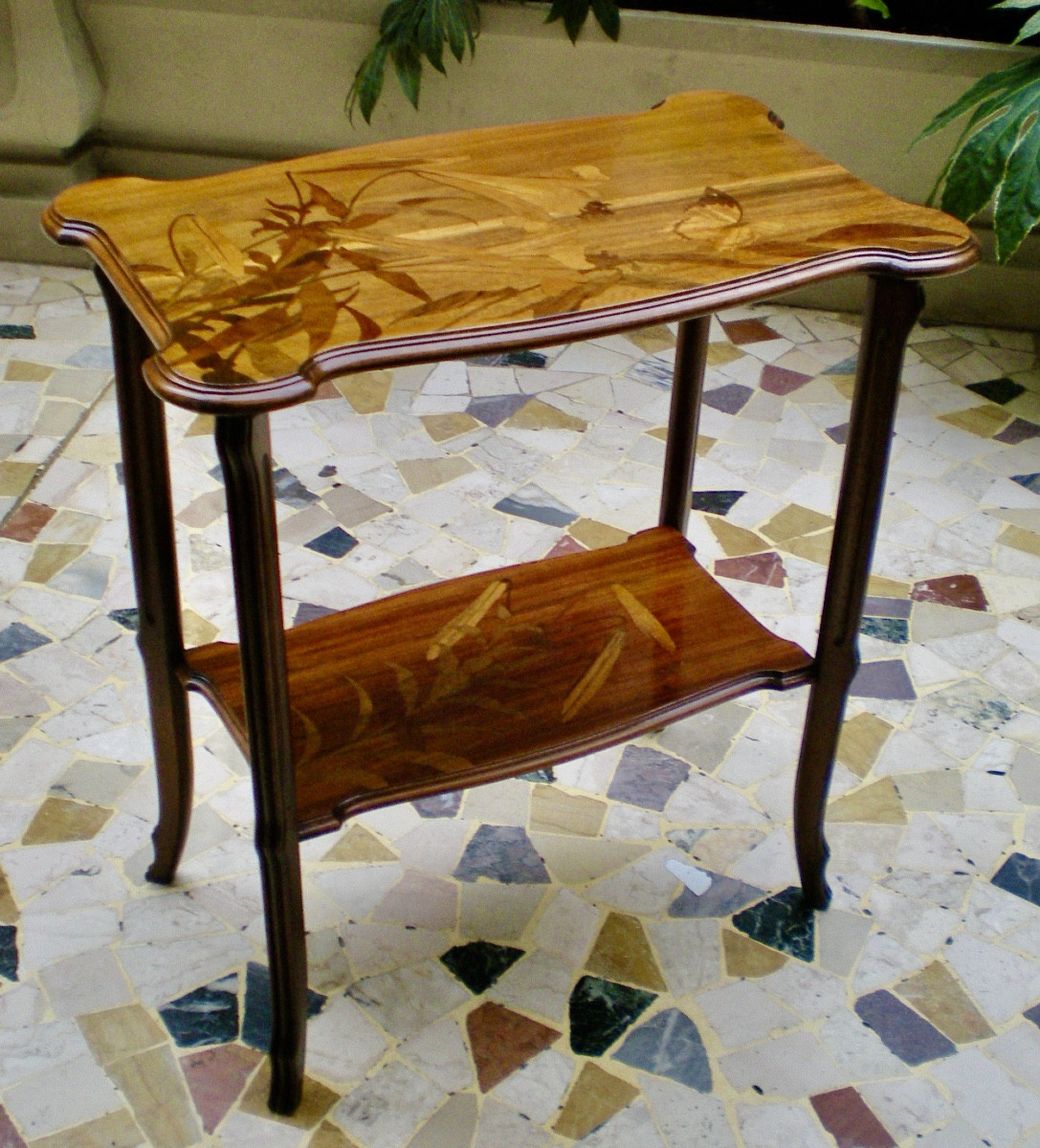 Farfalla- Tavolino art nouveau Gallé-photo-3